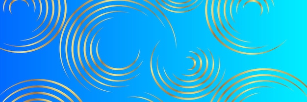 Gradient Color Banner Background with Golden Circle Design