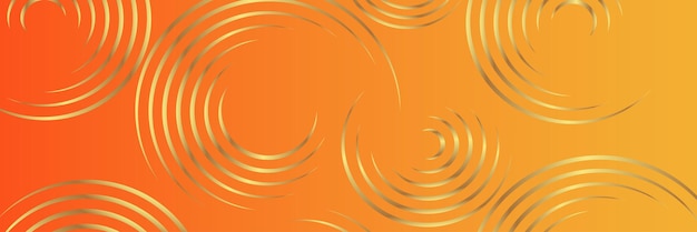 Vector gradient color banner background with golden circle design