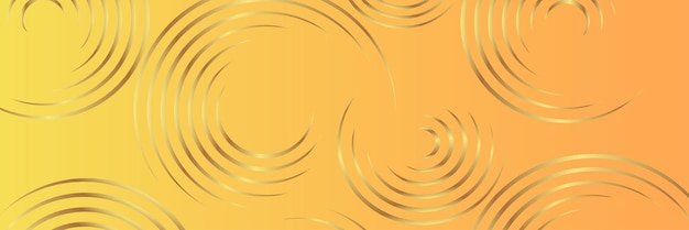 Gradient color banner background with golden circle design