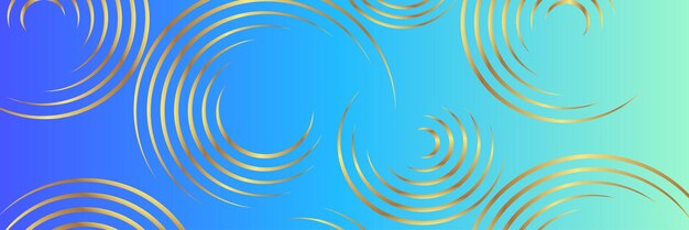 골든 서클 디자인과 함께 그라디언트 컬러 배너 배경