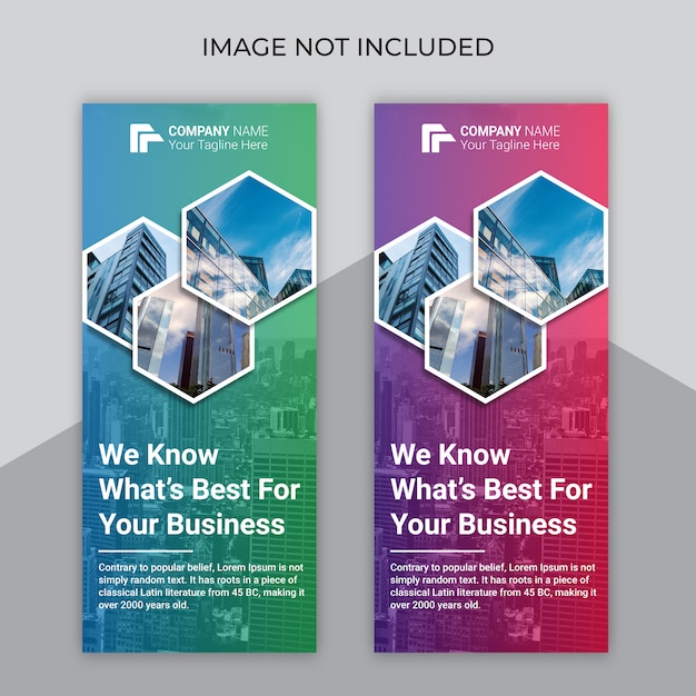 Vector gradient color business roll up banner design