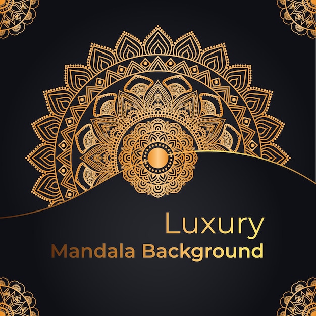 Gradient color luxury ornamental mandala background design