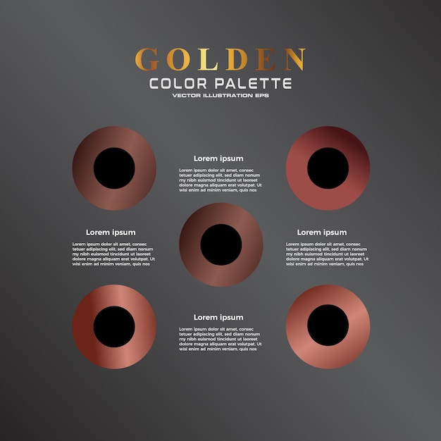 Gradient color palette with vector elements