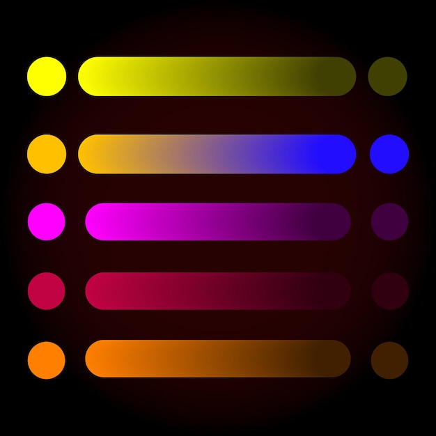 gradient color palette with vector elements