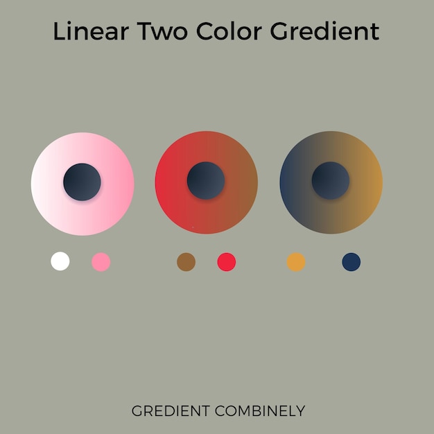 gradient color palette with vector elements