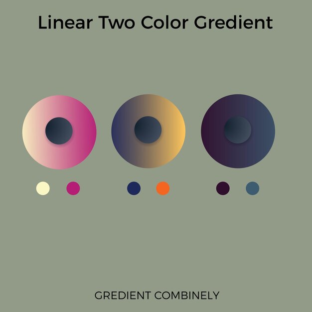 gradient color palette with vector elements