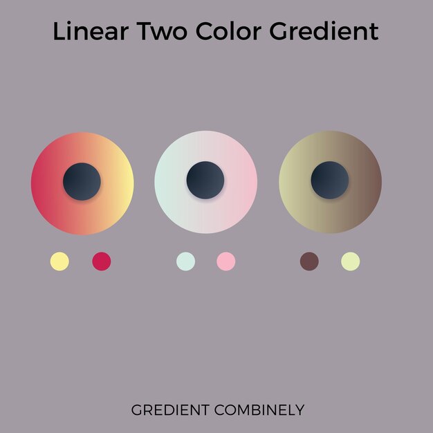 gradient color palette with vector elements