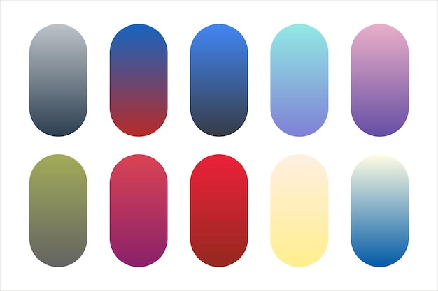 Vector gradient color palette