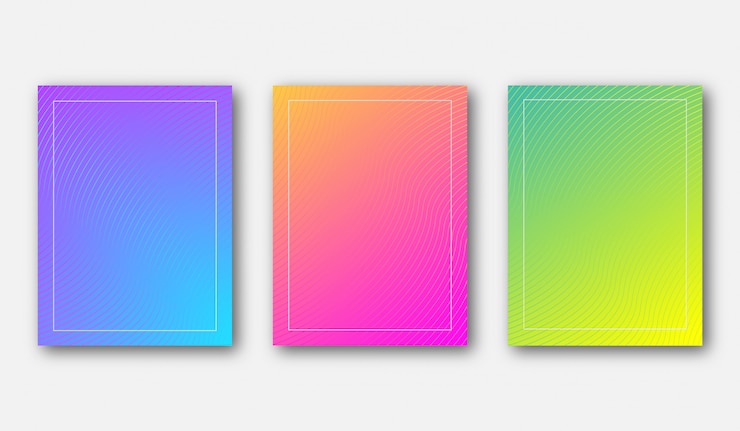 Vector gradient color poster background template