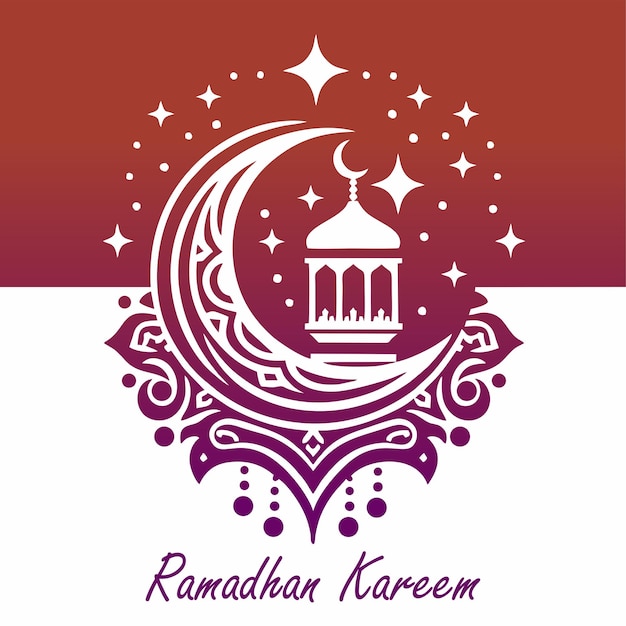 Vector gradient color ramadan logo