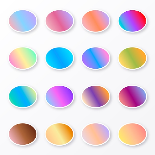 Vector gradient color set element set