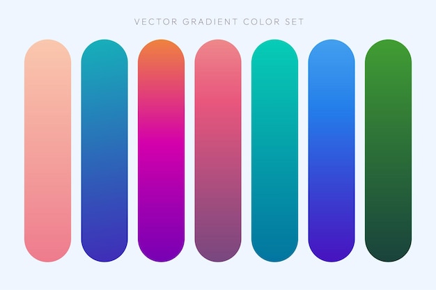 Vector gradient color set elements