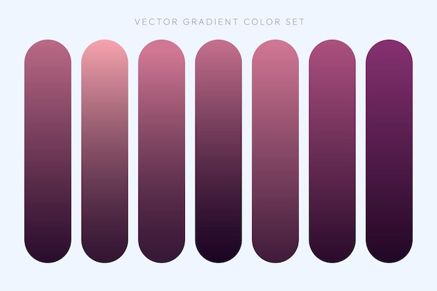 Vector gradient color set elements