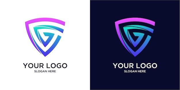 Vector gradient colored g logos