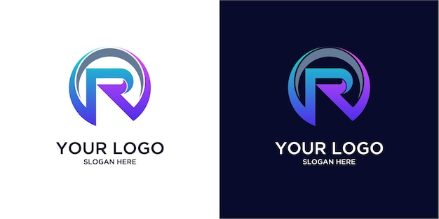 Gradient colored r logos