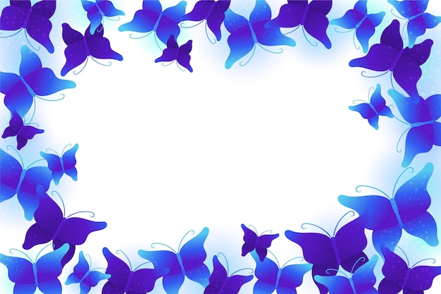 Vector gradient colorful butterfly background