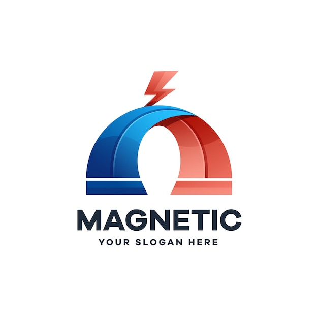 Gradient Colorful Magnetic Logo Template