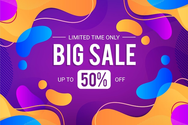 Gradient colorful sale offers background