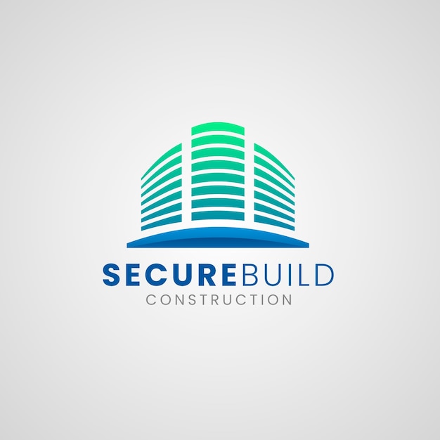 Gradient construction company logo template