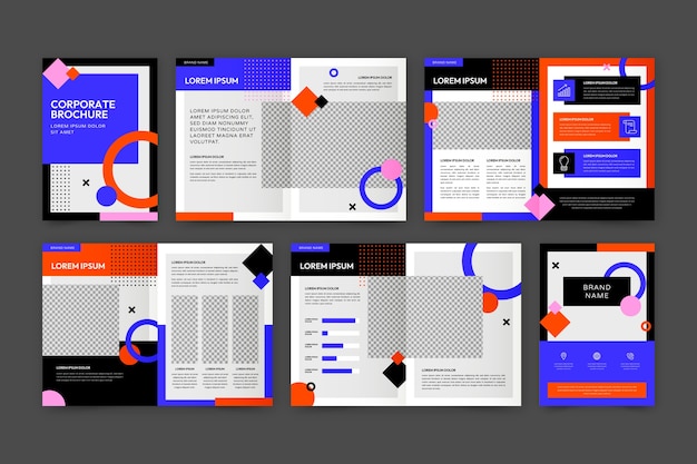 Vector gradient corporate brochure template