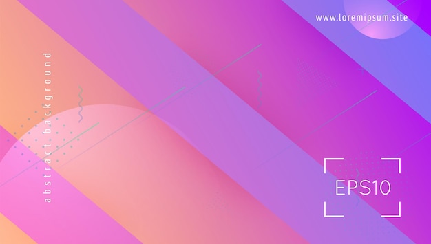 Градиентная обложка dynamic concept cool landing page violet hipst