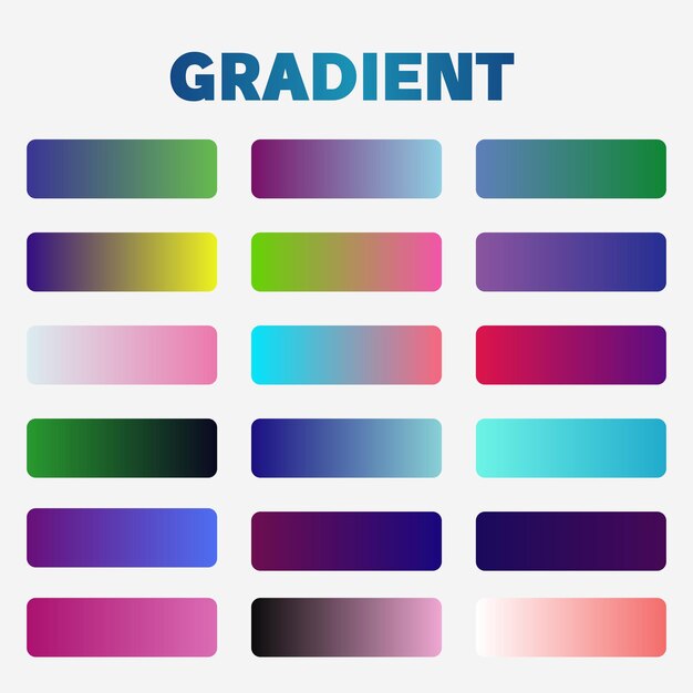 Gradient cover set, colorful gradients, blurred colors