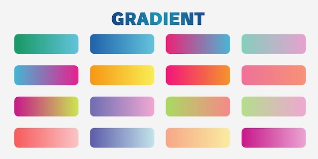 Gradient cover set, colorful gradients, blurred colors