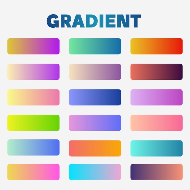 Gradient cover set, colorful gradients, blurred colors