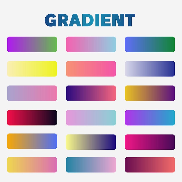 Gradient cover set kleurrijke hellingen vage kleuren