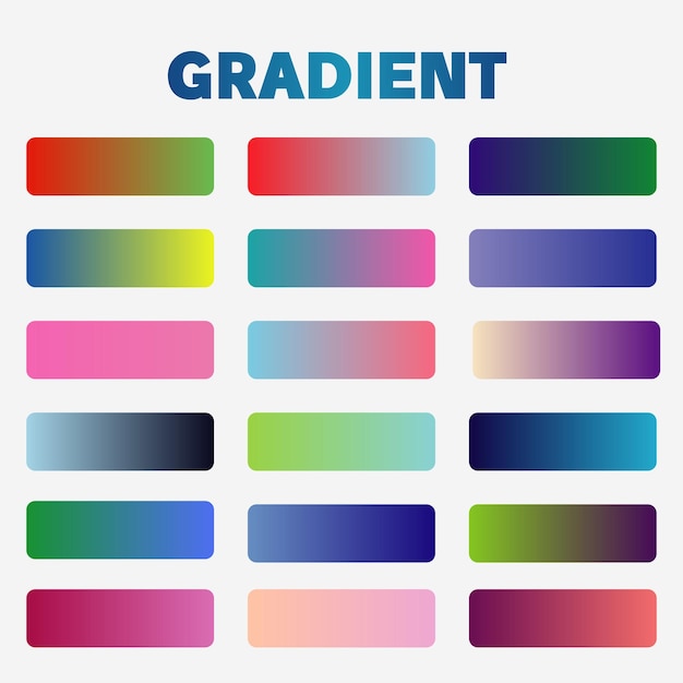 Gradient cover set kleurrijke hellingen vage kleuren