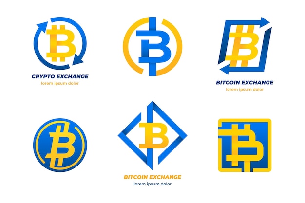 Gradient crypto logo-collectie