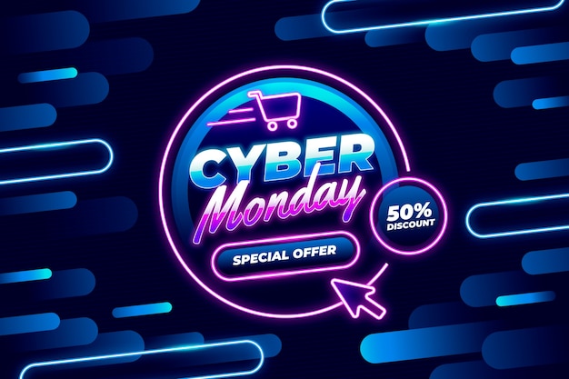 Gradient cyber monday background