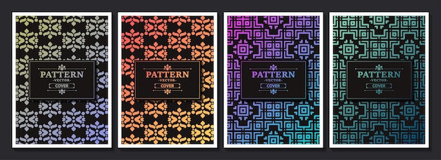 Gradient dark geometric pattern cover design