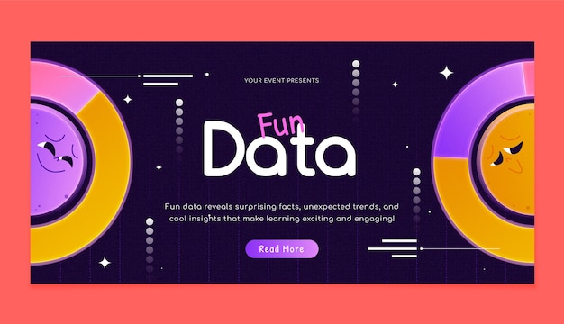 Gradiënt data visualisatie banner ontwerp