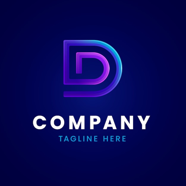 Gradient dd logo design