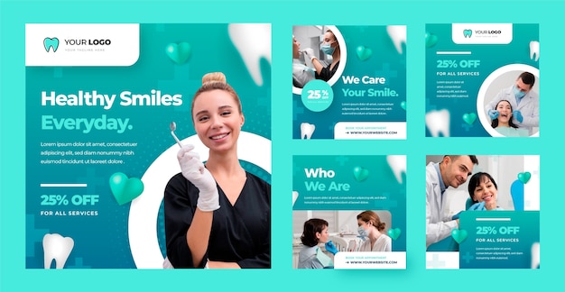 ベクトル グラデーション歯科医院のinstagramの投稿