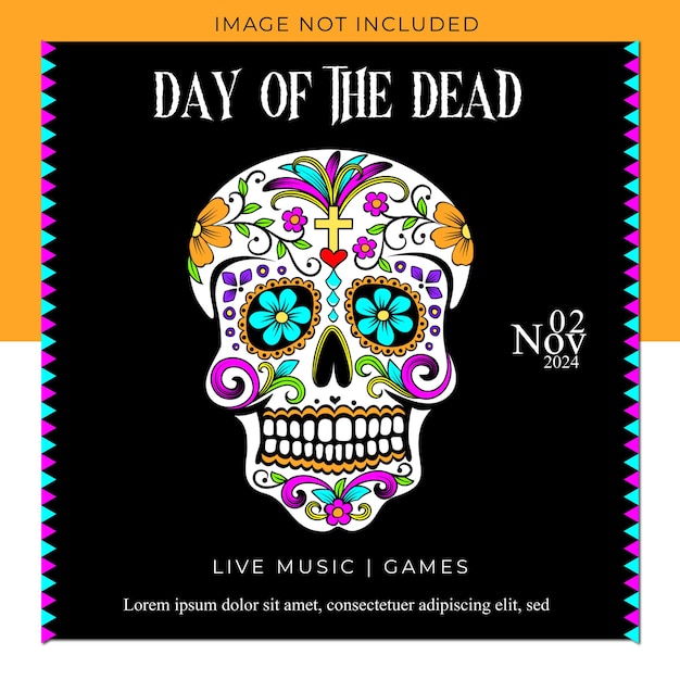 Gradient dia de muertos vertical poster template gradient illustration for dia de muertos