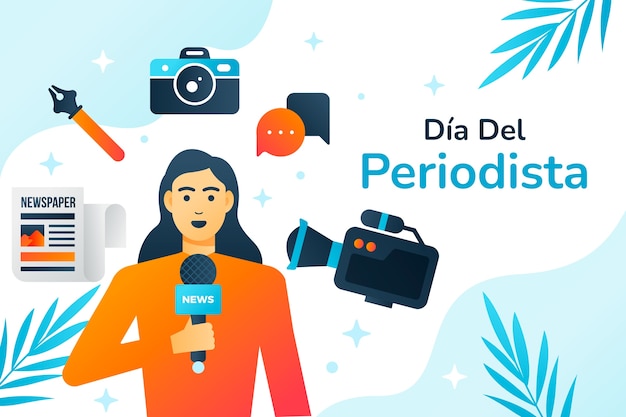 벡터 gradient dia del periodista 그림