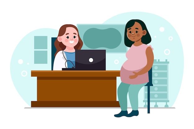 Вектор gradient dia internacional de la obstetricia y la embarazada illustration