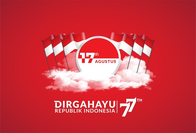 Gradient dirgahayu republik indonesia template