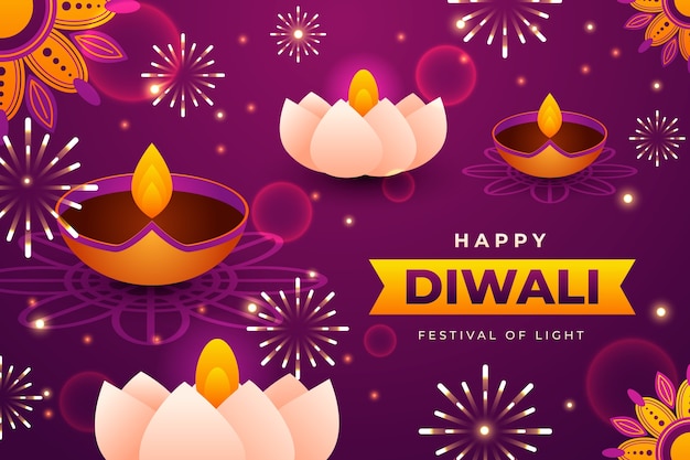 Gradient diwali background