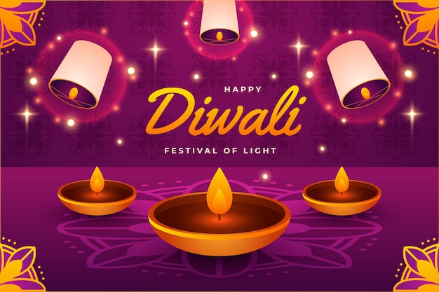 Gradient diwali background