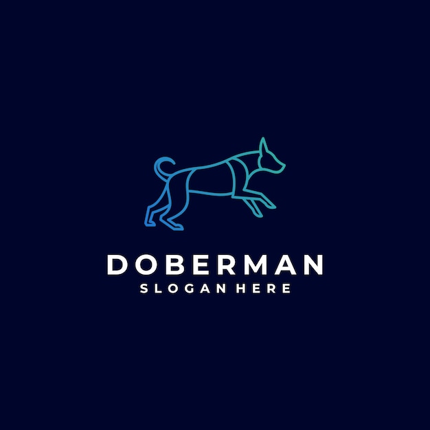 Gradiënt doberman logo