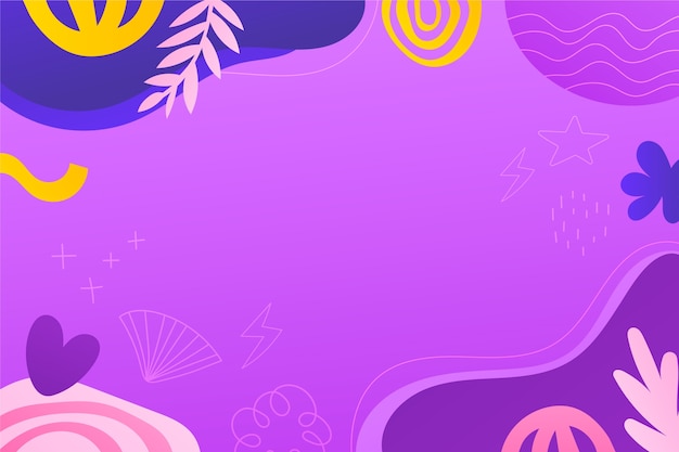 Vector gradient doodle background