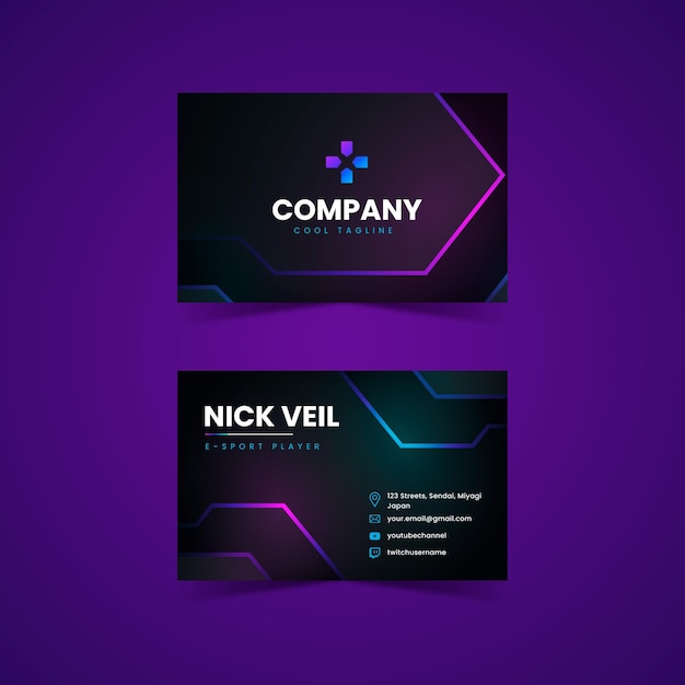 Gradient double-side business card