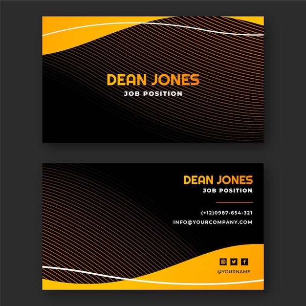 Gradient double-side business card