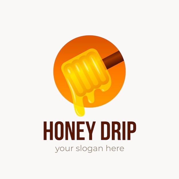 Gradient drip logo template