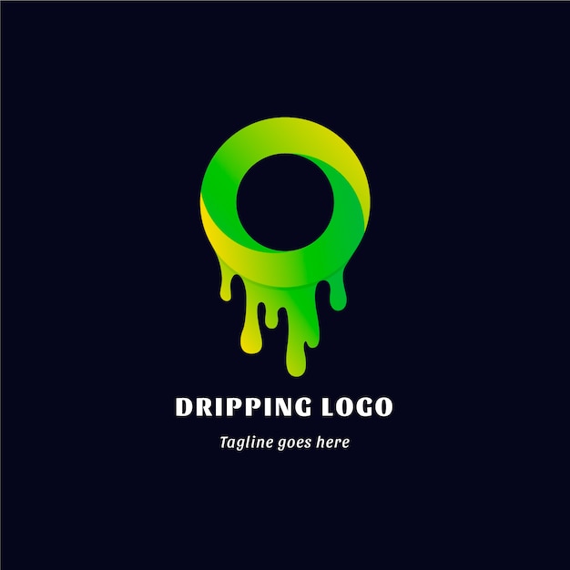 Gradient drip logo template