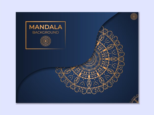 Gradiënt dynamische luxe sier mandala ontwerp achtergrond in gouden kleur vector