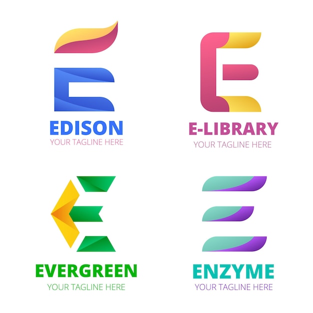 Vector gradient e logo template set